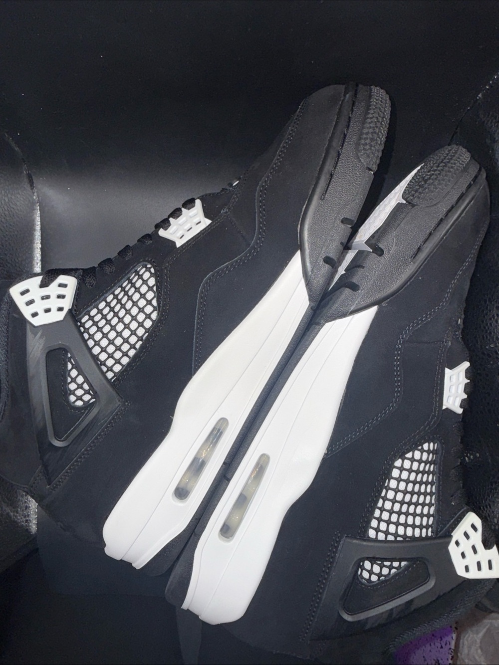 Size 12 - Air Jordan 4 Retro White Thunder, FQ8138-001, Clean W/ Replacement Box - Picture 7 of 11